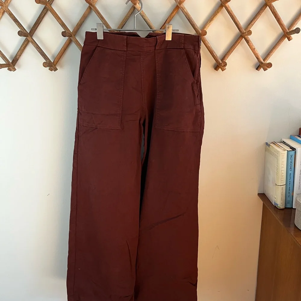 Loup Wide Leg Sabrina Pants in Coffee - Picture 7 of 8